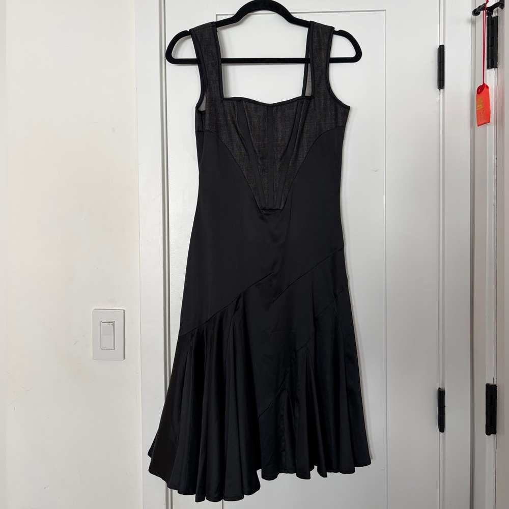 Just Cavalli Black Dress with Structured Bodice